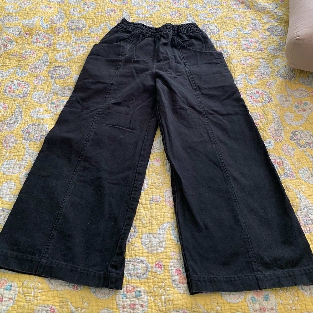 Elizabeth Suzann Clyde Culottes in Black Cotton Canvas